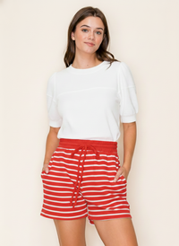 The Candy Stripe Waffle Shorts