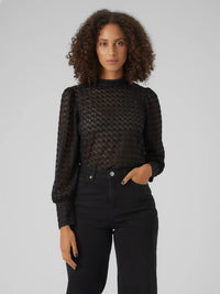 The Becca High Neck Lace Blouse