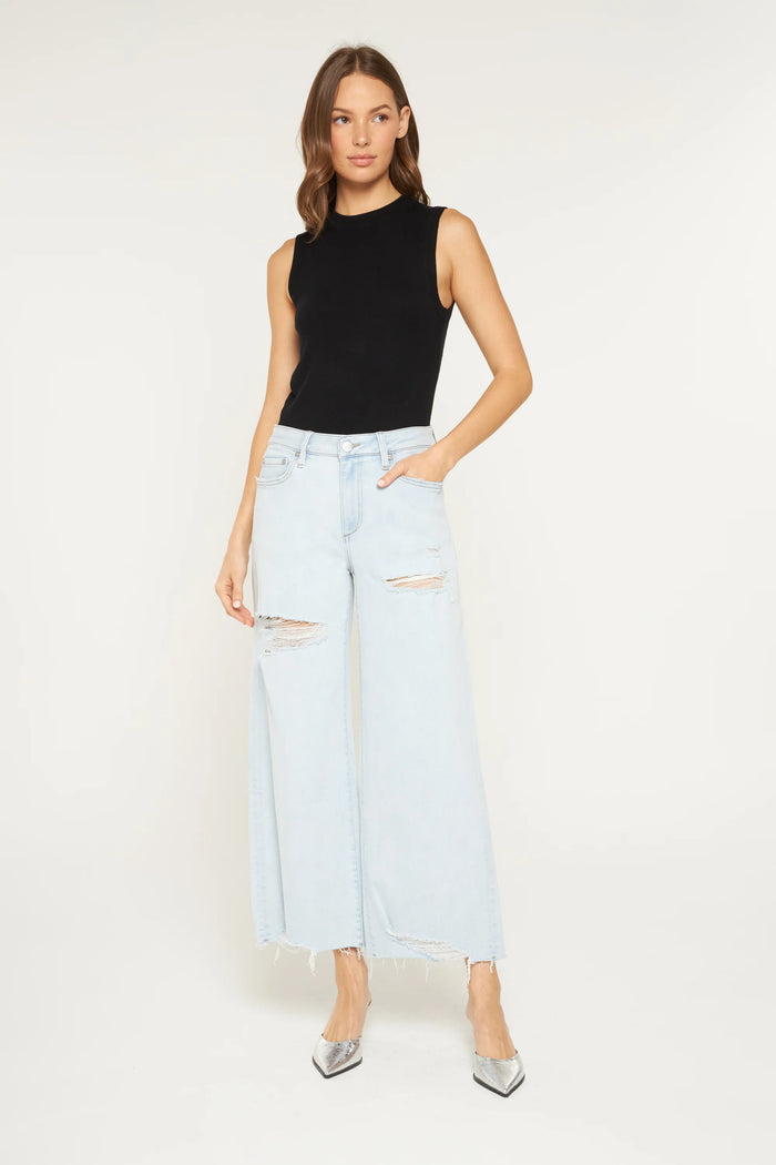 The Mina Wide Leg Crop Jeans
