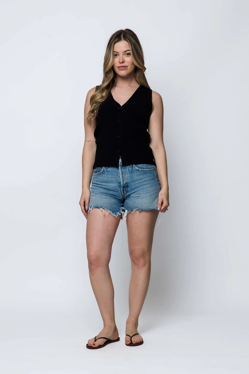 The Ava Soft Rib Sweater Vest