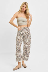 The Lesley Leopard Barrel Jean