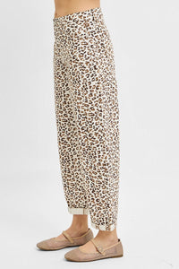 The Lesley Leopard Barrel Jean