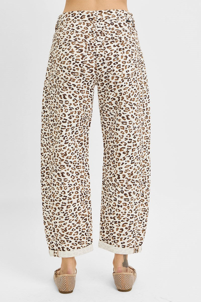 The Lesley Leopard Barrel Jean
