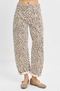 The Lesley Leopard Barrel Jean