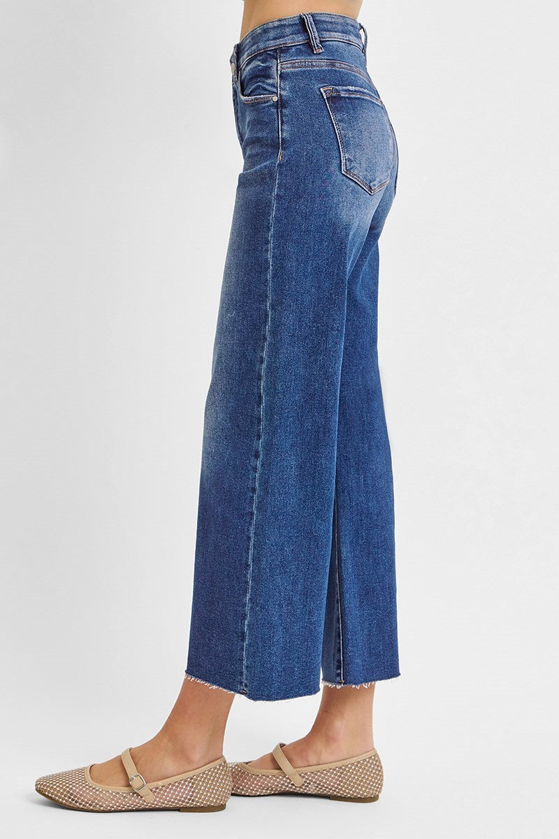The Kinley Wide Leg Crop Jeans