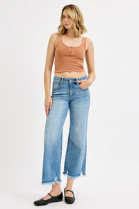 The Portia Wide Leg Crop Jeans