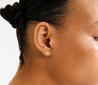 The Crystal Leaf Earrings