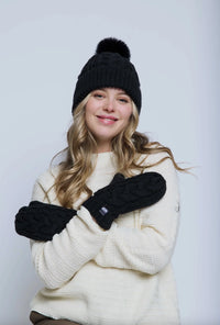 The Marshmallow Cable Lined Mitts