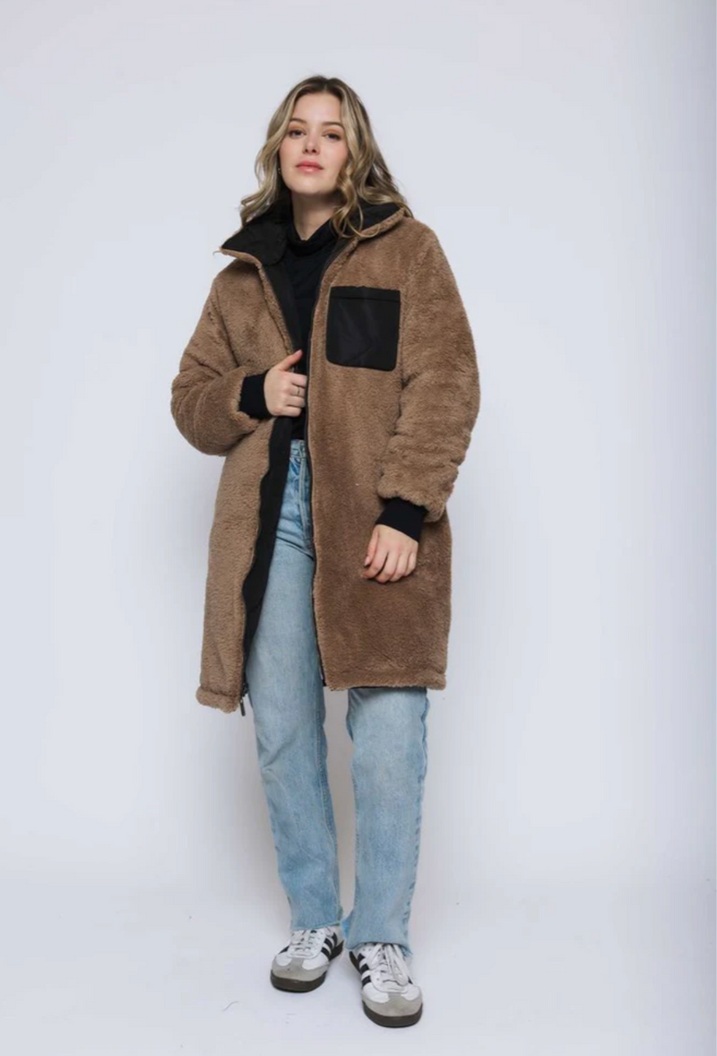 The Sydney Reversible Sherpa Coat