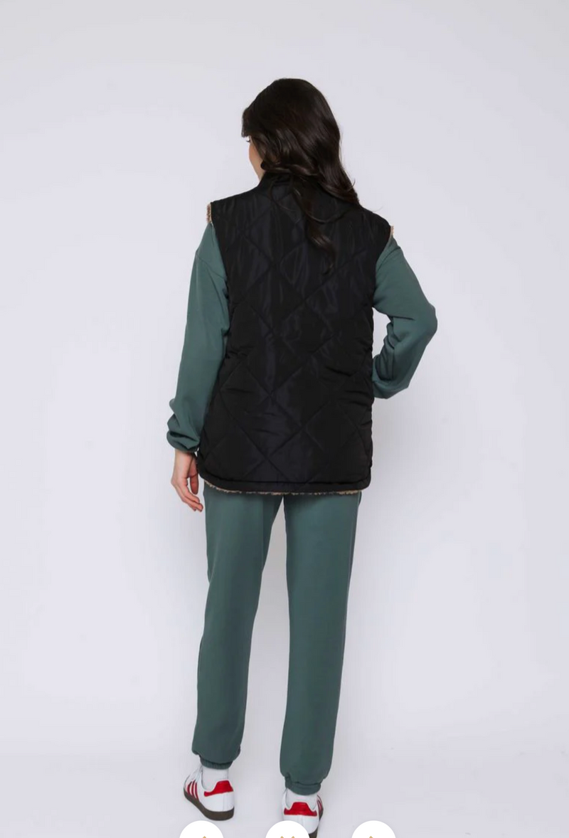 The Julie Reversible Sherpa Lined Vest