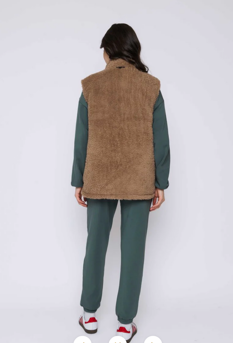 The Julie Reversible Sherpa Lined Vest
