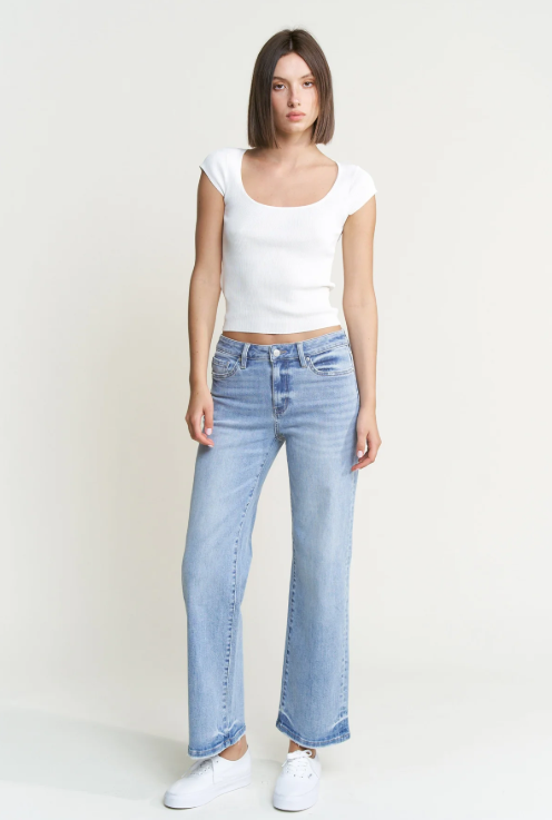 The Kolby Mid Rise Straight Denim