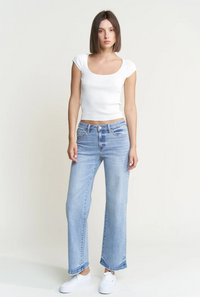 The Kolby Mid Rise Straight Denim