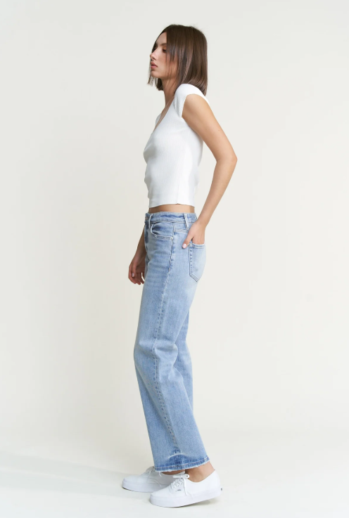 The Kolby Mid Rise Straight Denim