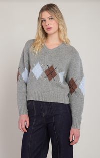 The Clara Argyle Sweater
