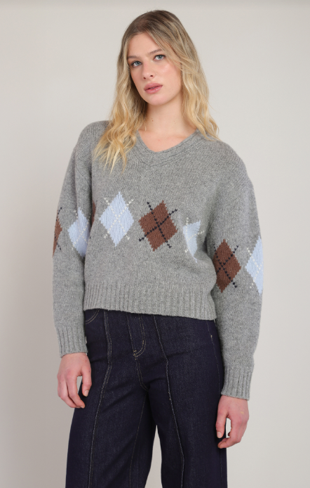 The Clara Argyle Sweater