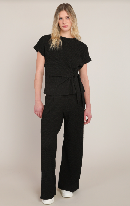The Teagan Textured Wide Leg Pant