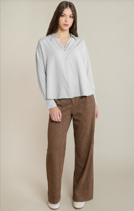 The Rachel Button Front Top