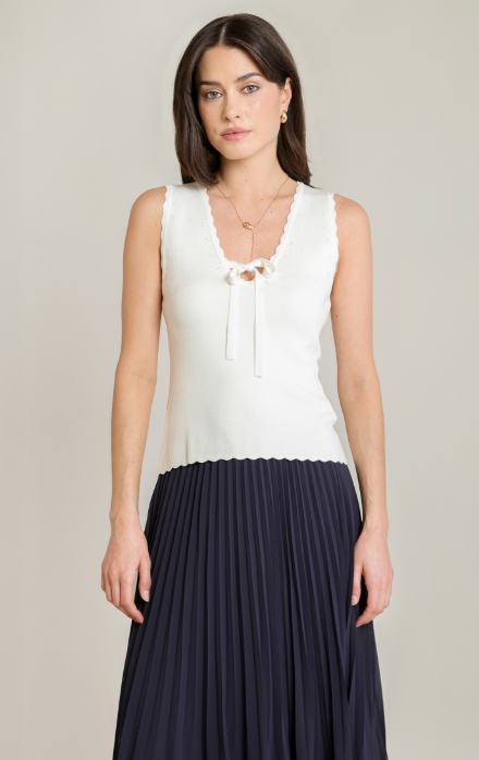 The Colette Scalloped Knit Top