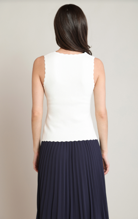 The Colette Scalloped Knit Top