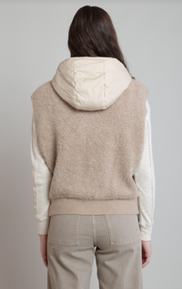 The Bonnie Hooded Boucle Vest