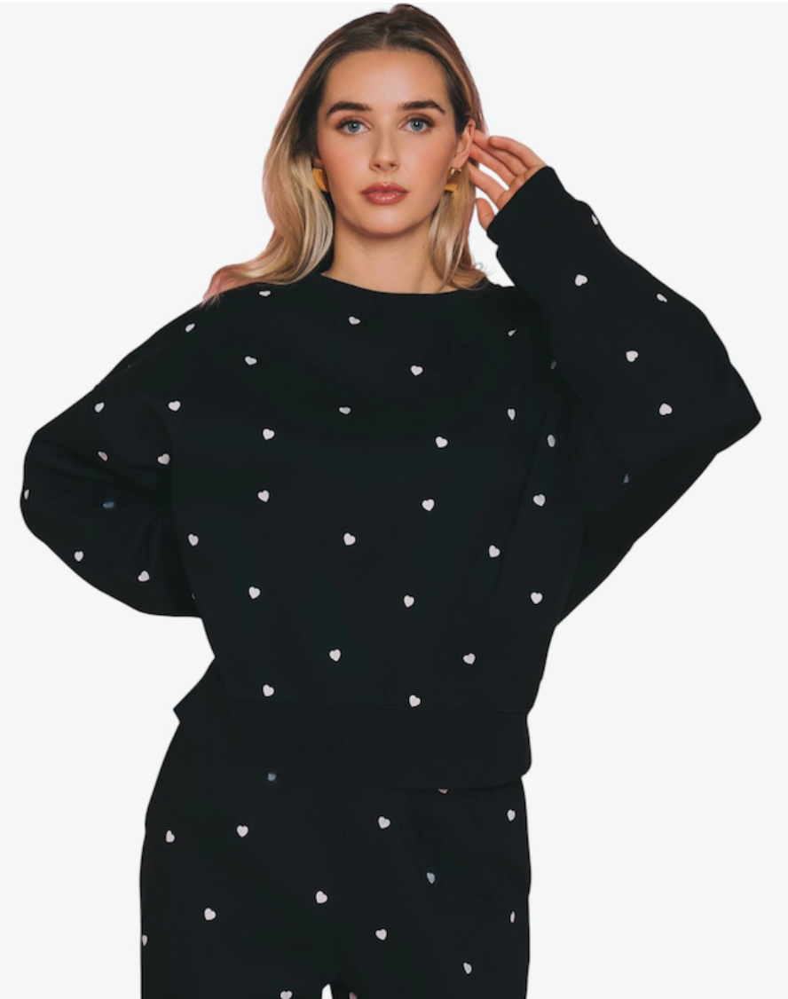 The All Over Heart Crewneck