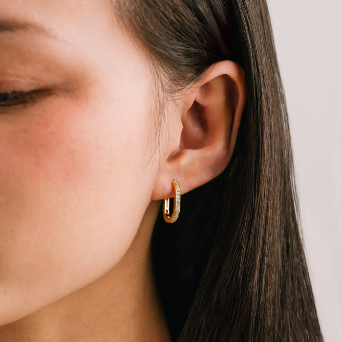 The Solana Paperclip Hoop Earrings