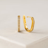The Solana Paperclip Hoop Earrings