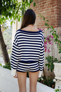 The Emery Striped Sweater with Shorts