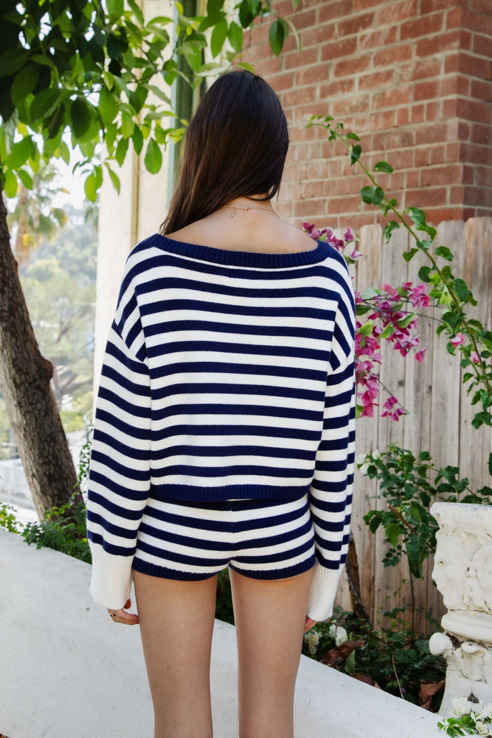 The Emery Striped Sweater with Shorts
