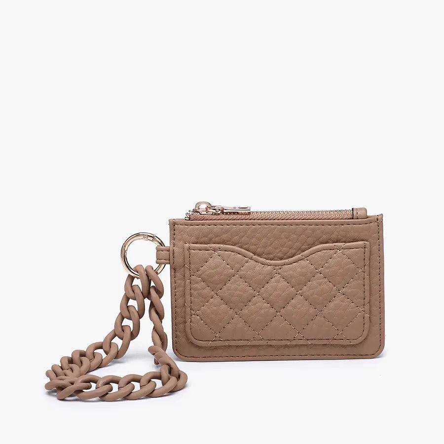 The Rhodes Quilted Wallet w/ Chain Bangle