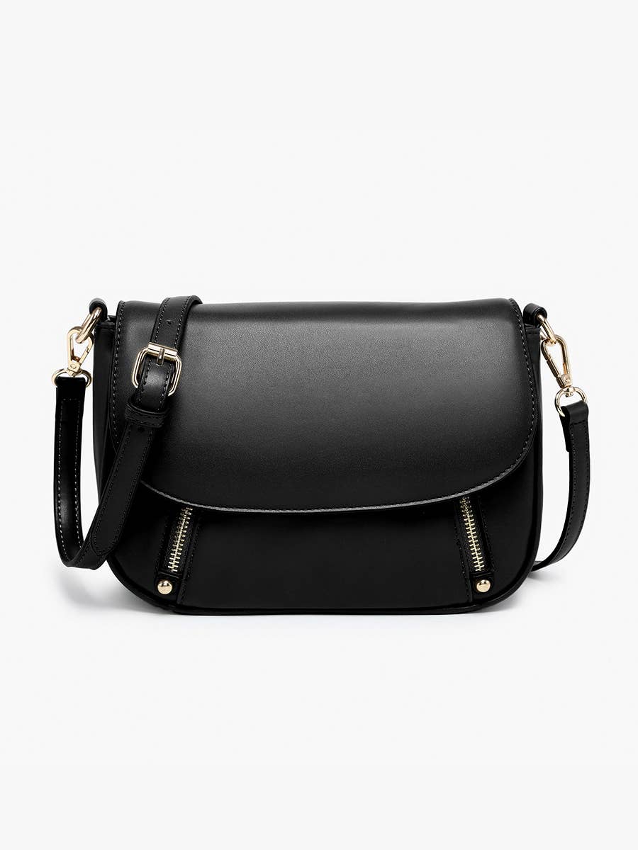 The Lindsay Dual Zip Flapover Crossbody