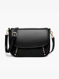 The Lindsay Dual Zip Flapover Crossbody