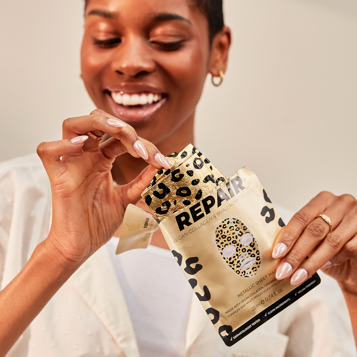 The Repair Vegan Collagen & Gold Metallic Face Sheet Mask