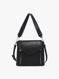The Lorelei Double Zip Whipstitch Trim Crossbody