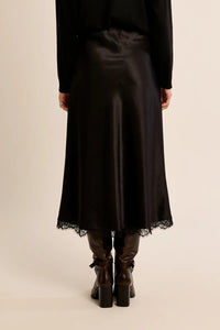 The Camile Satin Midi Skirt