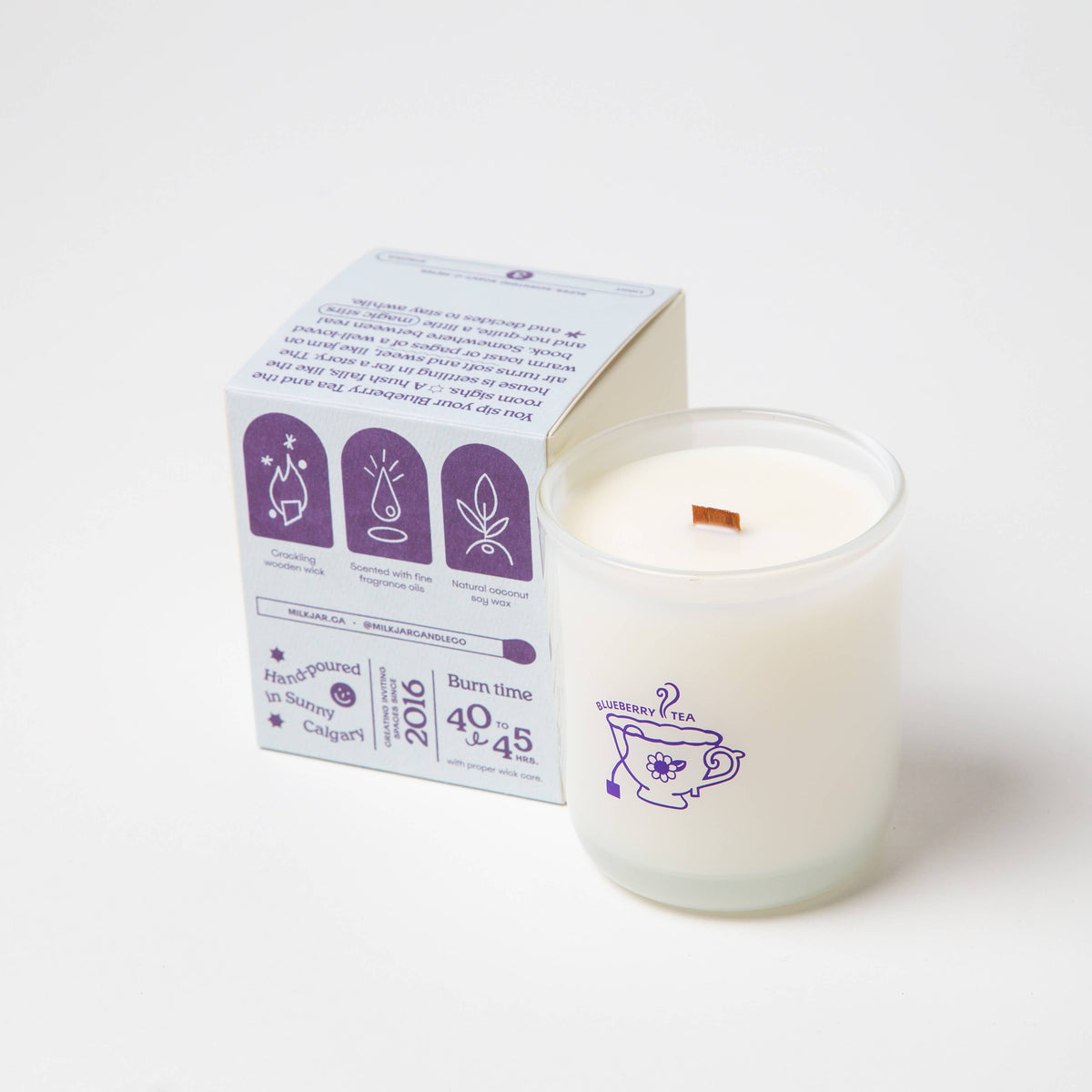 The Blueberry Tea Candle - Blueberry, Amber, Vanilla