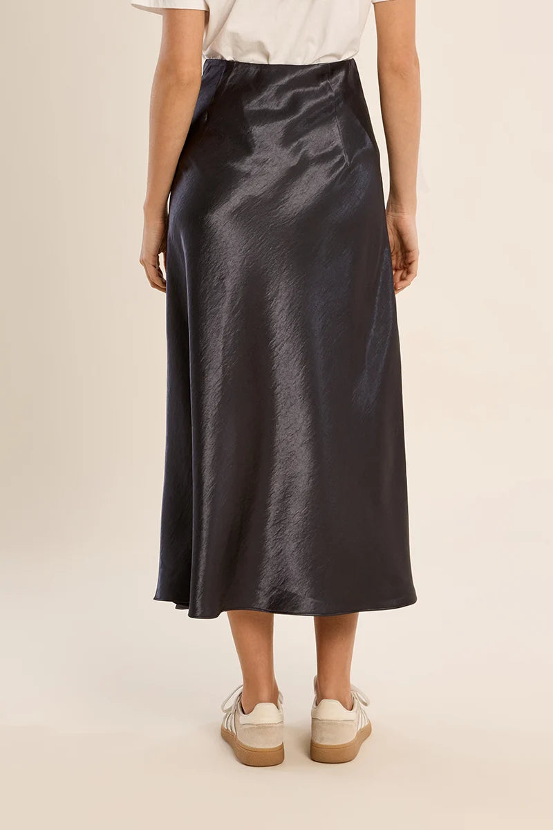 The Quinn Satin Midi Skirt