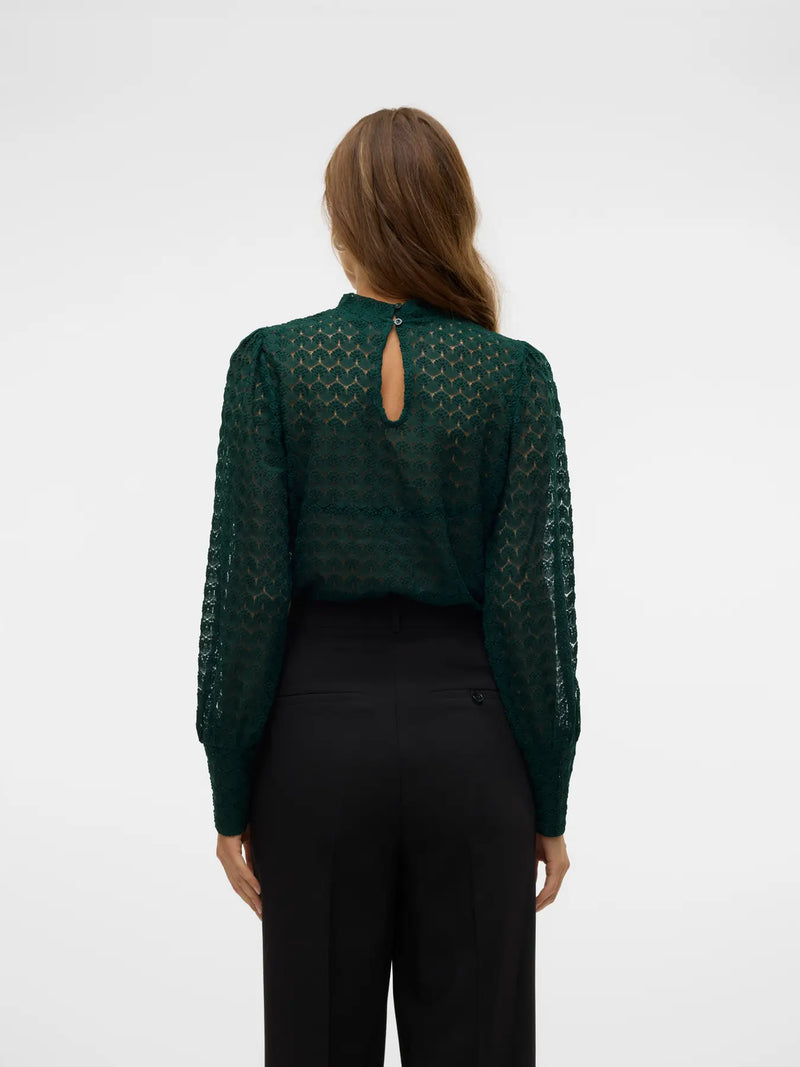 The Becca High Neck Lace Blouse