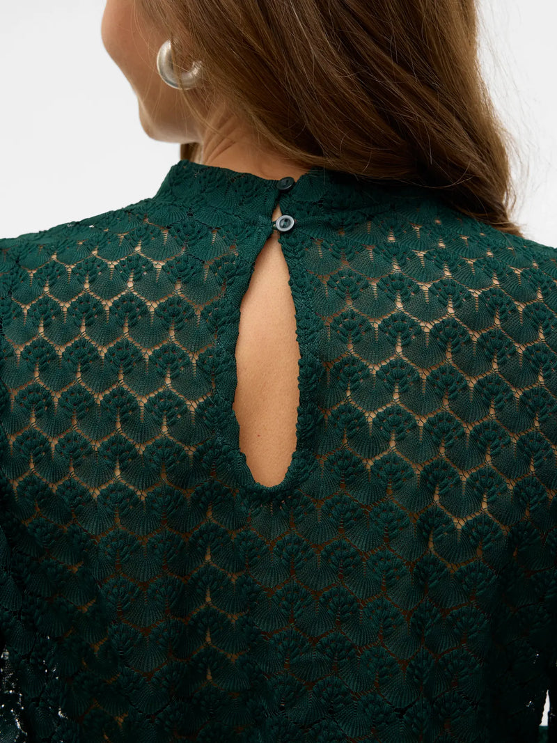 The Becca High Neck Lace Blouse