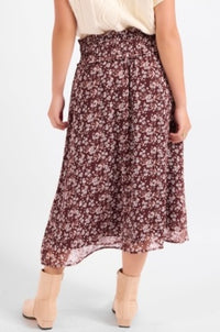 The Oak Lane Shirred Midi Skirt