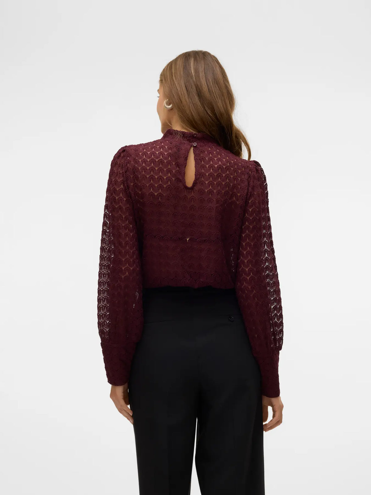 The Becca High Neck Lace Blouse