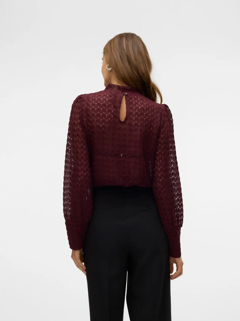 The Becca High Neck Lace Blouse