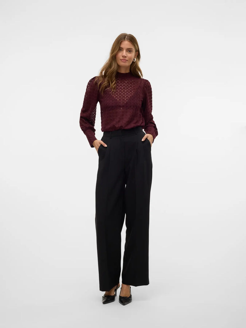 The Becca High Neck Lace Blouse