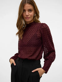 The Becca High Neck Lace Blouse