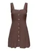 The Siesta Linen Open Back Dress