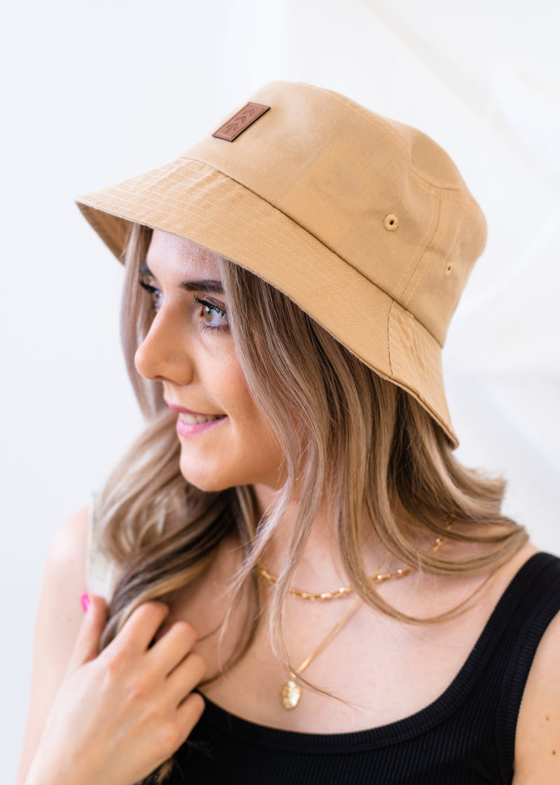 The Vegan Leather Patch Bucket Hat